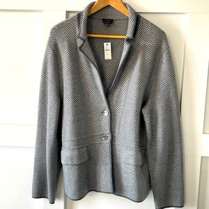 Gray knit blazer. Talbots. Size XL. Never worn. Tags still on.